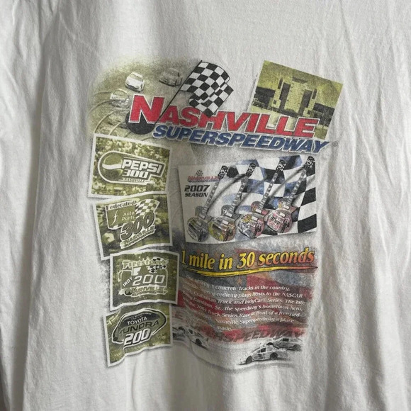 Vintage Nashville Speedway NASCAR T-Shirt, 2007, Size XL - Picture 2 of 11